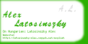 alex latosinszky business card